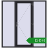 Ціноутворення Вхідні двері 2000x2100 мм REHAU Euro-Design 60 BLACK_ULTI-MATT з двох сторін. Ціна: ₴32,530.84
