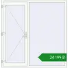 Ціноутворення Вхідні двері 2000x2050 мм REHAU Euro-Design 60 Білий (RAL 9016) з двох сторін. Ціна: ₴24,198.65