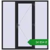 Ціноутворення Вхідні двері 2000x2100 мм REHAU Euro-Design 60 BLACK_ULTI-MATT з двох сторін. Ціна: ₴34,854.46