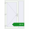 Ціноутворення Вхідні двері 1300x1900 мм REHAU Euro-Design 60 Білий (RAL 9016) з двох сторін. Ціна: €551.07