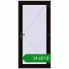 Ціноутворення Вхідні двері 1000x2100 мм REHAU Euro-Design 60 BLACK_BROWN з двох сторін. Ціна: ₴24,601.38