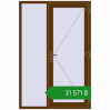 Ціноутворення Entrance doors 1400x2100 mm REHAU Euro-Design 60 WALNUT two-sided. Ціна: ₴31,570.83
