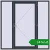 Ціноутворення Вхідні двері 2000x2000 мм REHAU SYNEGO ANTHRACITE_GREY_STRUKTURAL з двох сторін. Ціна: ₴64,165.72