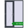 Ціноутворення Вхідні двері 1400x2050 мм REHAU Euro-Design 60 ANTHRACITE_GREY_STRUKTURAL з двох сторін. Ціна: ₴30,706.35