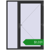 Ціноутворення Вхідні двері 1600x2100 мм REHAU SYNEGO ANTHRACITE_GREY_GLATT з двох сторін. Ціна: $1,030.73
