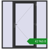 Ціноутворення Вхідні двері 2000x2100 мм REHAU Euro-Design 60 ANTHRACITE_GREY_GLATT з двох сторін. Ціна: ₴42,965.12