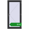 Ціноутворення Вхідні двері 1040x2100 мм REHAU Euro-Design 60 ANTHRACITE_GREY_GLATT з двох сторін. Ціна: $546.19