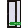 Ціноутворення Вхідні двері 1000x2050 мм REHAU Euro-Design 60 BLACK_BROWN з двох сторін. Ціна: ₴29,217.94