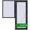 Ціноутворення Вхідні двері 1800x2100 мм REHAU Brillant-Design ANTHRACITE_GREY_GLATT з двох сторін. Ціна: ₴36,689.97