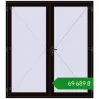 Ціноутворення Вхідні двері 1980x2200 мм REHAU Brillant-Design BLACK_BROWN з двох сторін. Ціна: ₴69,689.36