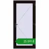 Ціноутворення Вхідні двері 1000x2160 мм REHAU Euro-Design 60 BLACK_BROWN з двох сторін. Ціна: ₴25,591.42