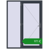 Ціноутворення Вхідні двері 1560x2100 мм REHAU Euro-Design 60 ANTHRACITE_GREY_STRUKTURAL ззовні. Ціна: €971.23