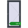 Ціноутворення Вхідні двері 1000x2000 мм REHAU Euro-Design 60 ANTHRACITE_GREY_STRUKTURAL з двох сторін. Ціна: €636.09