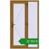 Ціноутворення Вхідні двері 1220x2050 мм REHAU Euro-Design 60 LIGHT_OAK з двох сторін. Ціна: ₴32,392.17