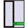 Ціноутворення Вхідні двері 1650x2180 мм REHAU Brillant-Design BLACK_BROWN з двох сторін. Ціна: ₴43,608.23