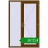 Ціноутворення Вхідні двері 1280x1950 мм REHAU Euro-Design 60 WALNUT з двох сторін. Ціна: ₴29,723.31