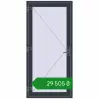 Ціноутворення Вхідні двері 1000x2100 мм REHAU Euro-Design 60 ANTHRACITE_GREY_STRUKTURAL з двох сторін. Ціна: ₴29,505.10