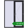 Ціноутворення Вхідні двері 1500x2100 мм REHAU SYNEGO BLACK_ULTI-MATT з двох сторін. Ціна: ₴50,683.17