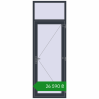 Ціноутворення Вхідні двері 900x2600 мм REHAU Euro-Design 60 ANTHRACITE_GREY_STRUKTURAL ззовні. Ціна: ₴26,590.48