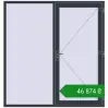 Ціноутворення Вхідні двері 2000x2100 мм REHAU Brillant-Design ANTHRACITE_GREY_STRUKTURAL ззовні. Ціна: ₴46,873.96