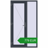 Ціноутворення Вхідні двері 1200x2100 мм REHAU Euro-Design 60 ANTHRACITE_GREY_STRUKTURAL з двох сторін. Ціна: €779.17