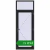 Ціноутворення Вхідні двері 900x2400 мм REHAU Euro-Design 60 BLACK_ULTI-MATT з двох сторін. Ціна: ₴25,858.61