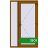 Ціноутворення Вхідні двері 1200x2000 мм REHAU Brillant-Design GOLDEN OAK ззовні. Ціна: $807.93