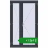 Ціноутворення Вхідні двері 1300x2200 мм REHAU Euro-Design 60 ANTHRACITE_GREY_STRUKTURAL з двох сторін. Ціна: ₴41,564.04