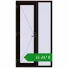 Ціноутворення Вхідні двері 1100x2005 мм REHAU Euro-Design 60 BLACK_BROWN з двох сторін. Ціна: ₴33,347.22