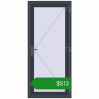 Ціноутворення Вхідні двері 900x2000 мм REHAU Euro-Design 60 ANTHRACITE_GREY_STRUKTURAL з двох сторін. Ціна: $513.44