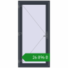Ціноутворення Вхідні двері 1000x2100 мм REHAU Euro-Design 60 ANTHRACITE_GREY_STRUKTURAL з двох сторін. Ціна: ₴26,896.46