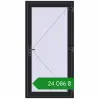 Ціноутворення Вхідні двері 1000x2000 мм REHAU Euro-Design 60 BLACK_ULTI-MATT з двох сторін. Ціна: ₴24,085.82