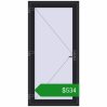 Ціноутворення Вхідні двері 1000x2050 мм REHAU Euro-Design 60 BLACK_ULTI-MATT з двох сторін. Ціна: $534.38
