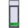 Ціноутворення Вхідні двері 900x2400 мм REHAU Euro-Design 60 ANTHRACITE_GREY_STRUKTURAL з двох сторін. Ціна: ₴32,116.32