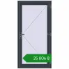 Ціноутворення Вхідні двері 1000x2000 мм REHAU Euro-Design 60 ANTHRACITE_GREY_STRUKTURAL з двох сторін. Ціна: ₴25,806.24