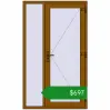 Ціноутворення Вхідні двері 1200x2020 мм REHAU Euro-Design 60 GOLDEN OAK з двох сторін. Ціна: $697.37