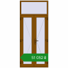 Ціноутворення Вхідні двері 1100x2600 мм REHAU Euro-Design 60 GOLDEN OAK з двох сторін. Ціна: ₴51,052.16