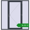 Ціноутворення Вхідні двері 2000x2100 мм REHAU Euro-Design 60 ANTHRACITE_GREY_STRUKTURAL з двох сторін. Ціна: ₴36,881.23