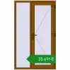 Ціноутворення Вхідні двері 1200x2000 мм REHAU Euro-Design 60 GOLDEN OAK з двох сторін. Ціна: ₴35,690.60