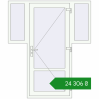 Ціноутворення Вхідні двері 1570x1840 мм REHAU Euro-Design 60 Білий (RAL 9016) з двох сторін. Ціна: ₴24,306.46