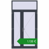 Ціноутворення Вхідні двері 1400x2600 мм REHAU Euro-Design 60 ANTHRACITE_GREY_STRUKTURAL з двох сторін. Ціна: €1,138.13