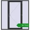 Ціноутворення Вхідні двері 2000x2100 мм REHAU Euro-Design 60 ANTHRACITE_GREY_GLATT з двох сторін. Ціна: ₴39,718.25