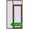 Ціноутворення Вхідні двері 1400x2500 мм REHAU Euro-Design 60 WALNUT ззовні. Ціна: ₴34,779.17