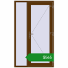 Ціноутворення Вхідні двері 1200x2020 мм REHAU Euro-Design 60 WALNUT з двох сторін. Ціна: $565.44