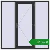Ціноутворення Вхідні двері 2000x2000 мм REHAU Euro-Design 60 ANTHRACITE_GREY_GLATT з двох сторін. Ціна: ₴37,866.79