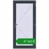 Ціноутворення Вхідні двері 1000x2100 мм REHAU SYNEGO ANTHRACITE_GREY_STRUKTURAL з двох сторін. Ціна: ₴47,463.07