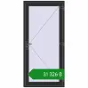 Ціноутворення Вхідні двері 1000x2100 мм REHAU Euro-Design 60 ANTHRACITE_GREY_GLATT з двох сторін. Ціна: ₴31,326.39