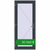 Ціноутворення Вхідні двері 900x2100 мм REHAU Brillant-Design ANTHRACITE_GREY_STRUKTURAL з двох сторін. Ціна: ₴30,059.52
