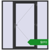 Ціноутворення Вхідні двері 2000x2100 мм REHAU Euro-Design 60 ANTHRACITE_GREY_GLATT з двох сторін. Ціна: $893.07