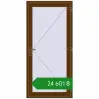 Ціноутворення Вхідні двері 1000x2100 мм REHAU Euro-Design 60 WALNUT з двох сторін. Ціна: ₴24,601.38
